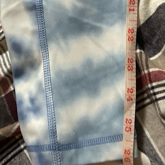 Women's Tie Dye Blue and White American Eagle Leggings Size Large - Picture 4 of 10